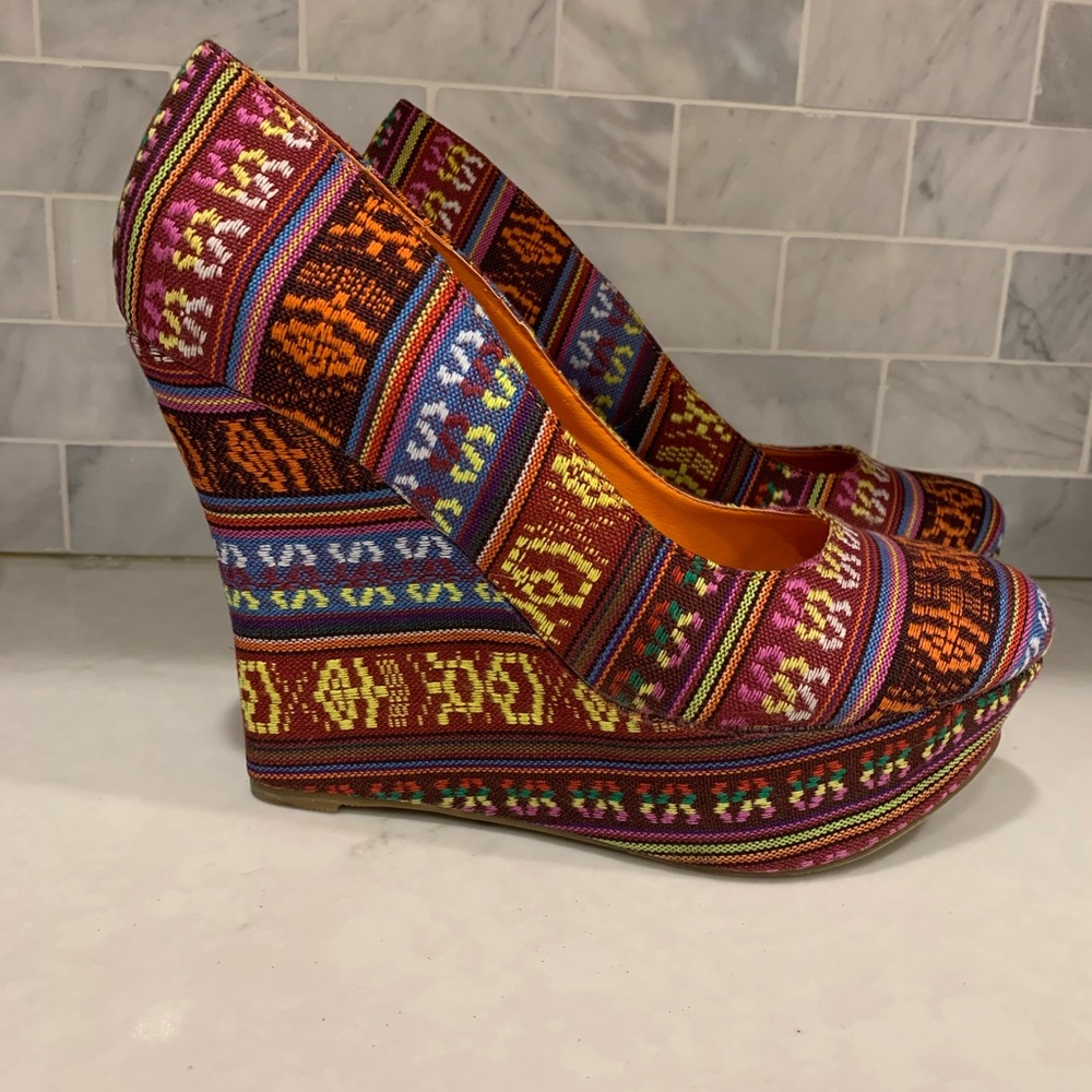 Crazy color wedges! Super comfy!